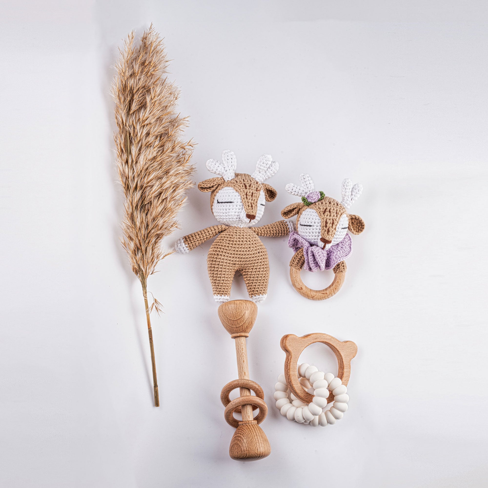 Handmade Sleeping Deer Baby Gift Set